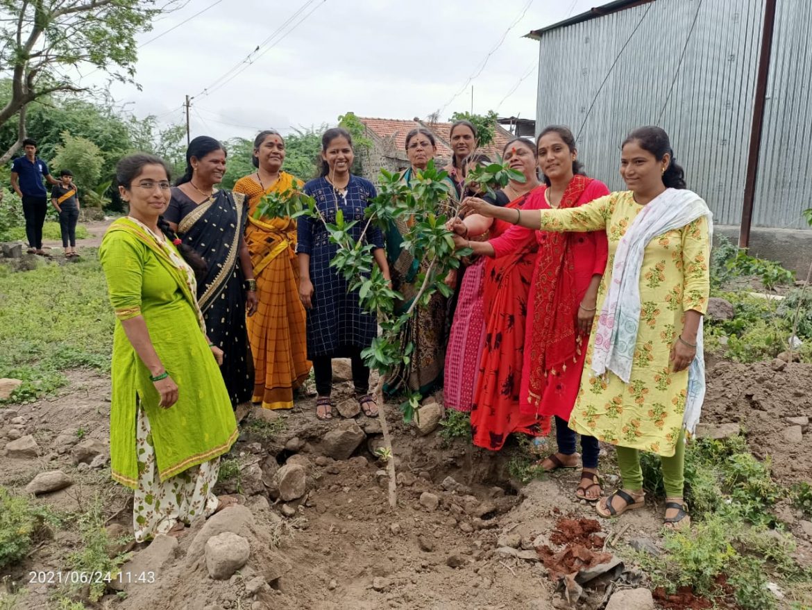 वटपौर्णिमेच्या मुहूर्तावर महिलांच्या हस्ते वृक्षारोपण.      राष्ट्रतेज प्रतिष्ठानचा माळशिरसमध्ये स्तुत्य उपक्रम